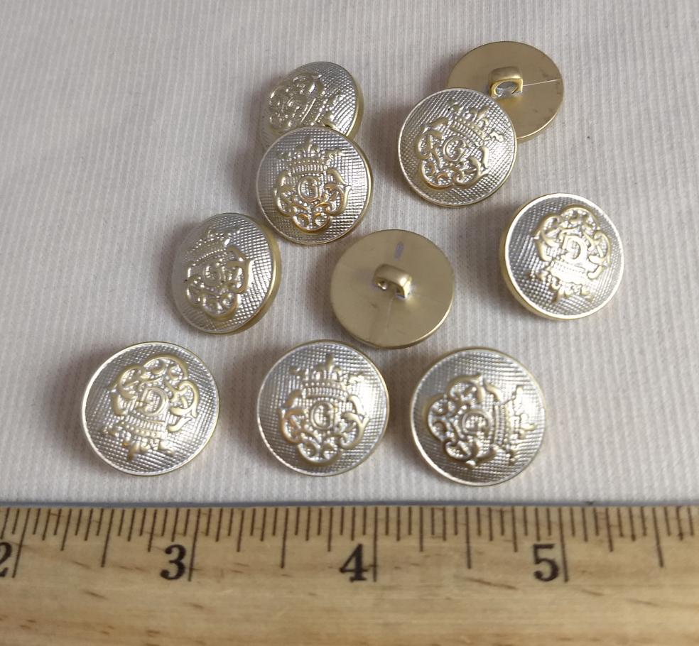 Button #1416G #Shank #Antique-Gold #Abs #10pc