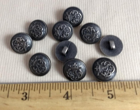 Button #1416G #Shank #Antique-Silver #ABS #10pc