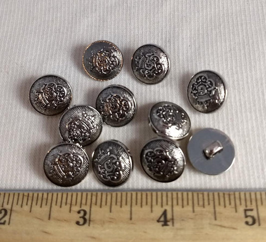 Button #1416G #Shank #Antique-Silver #ABS #10pc