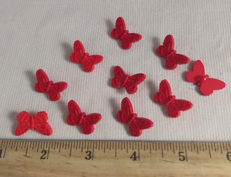 Button #8458 #Shank #Red #Animal #Nylon #10pc