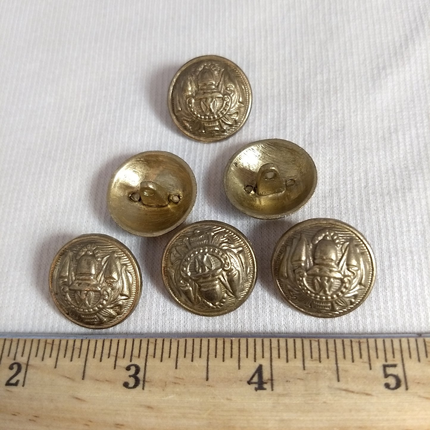 Button #AL6171 #Shank #Antique-Gold #Rim #Metal  #10pc