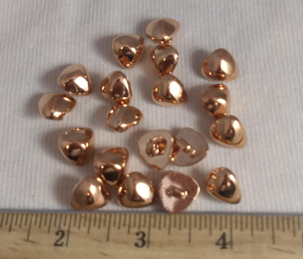 Button #1435 #Shank #Antique-Gold #ABS #10pc