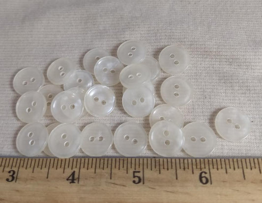 Button #Como Pearl #2 Hole #Rim #Basic #Polyester #10pc