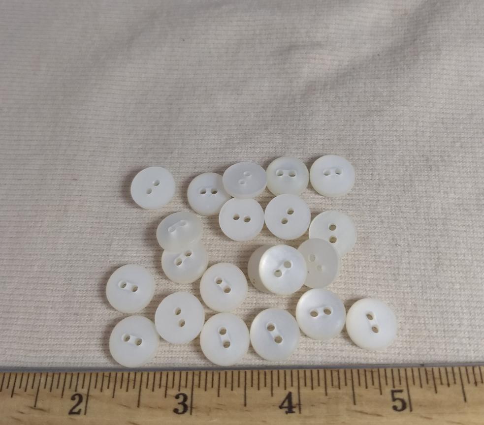 Button #4065 #2 Hole #Pearl #Basic #Polyester #10pc