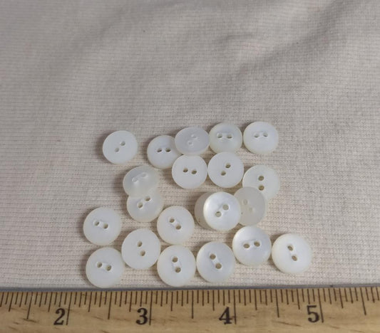 Button #4065 #2 Hole #Pearl #Basic #Polyester #10pc