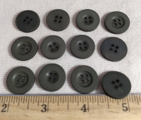 Button #P-Trevor #4 Hole #Green #Basic #Polyester #10pc