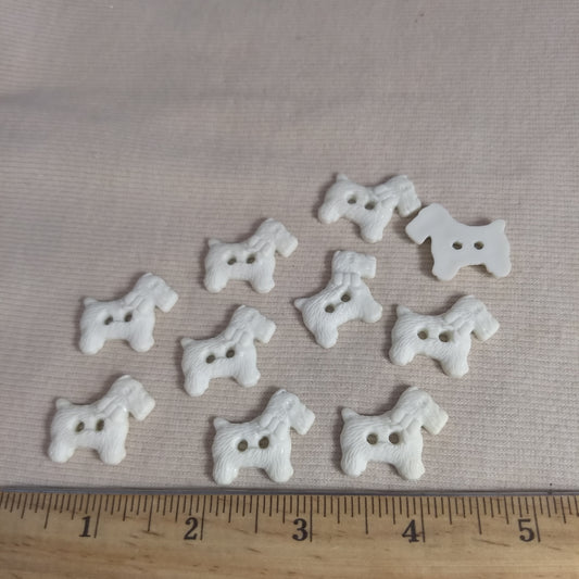 Button #930#2 Hole #White #Nylon #Animal #10pc