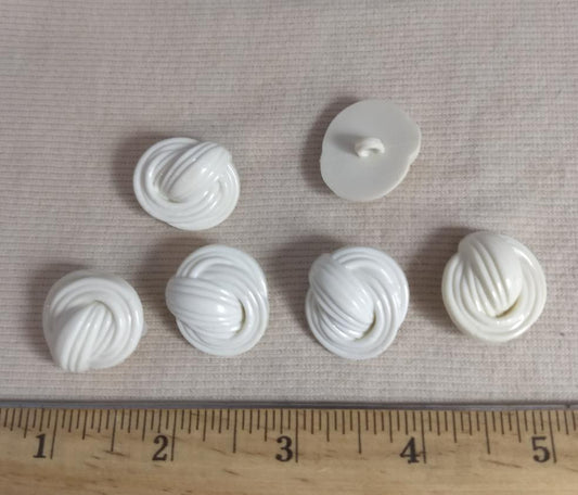 Button #1468 #Shank #White #Rim #Nylon #10pc