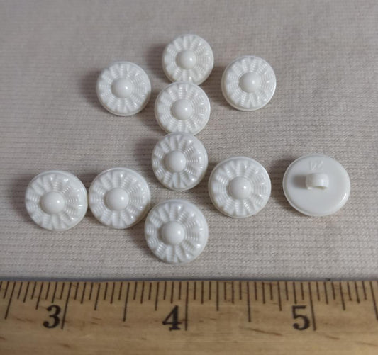 Button #1794 #Shank #White #Nylon #10Pc