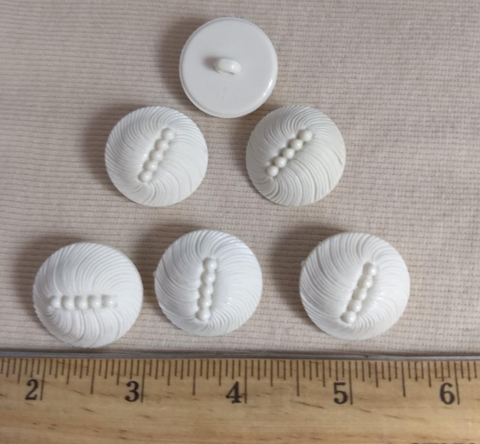 Button #1796 #Shank #White #Nylon #10Pc