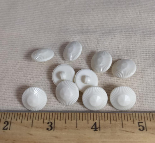 Button #1797 #Shank #White #Rim #Nylon #10Pc