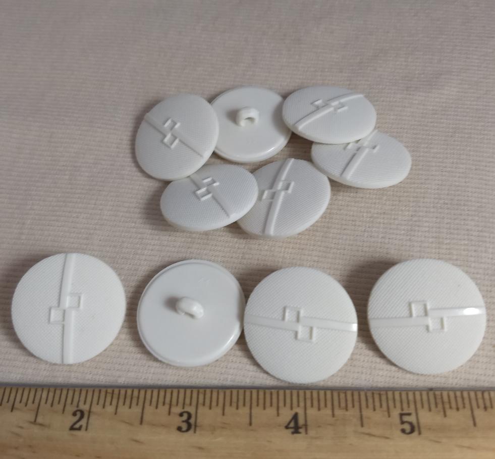 Button #1792 #Shank #White #Nylon #10Pc