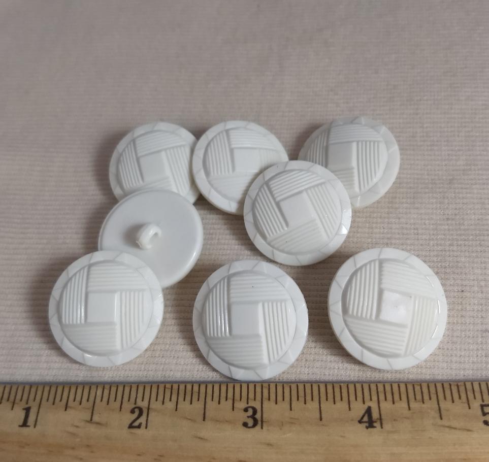 Button #1786 #Shank #White #Nylon #10Pc