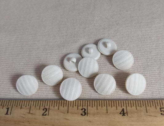 Button #1791 #Shank #White #Nylon #10Pc