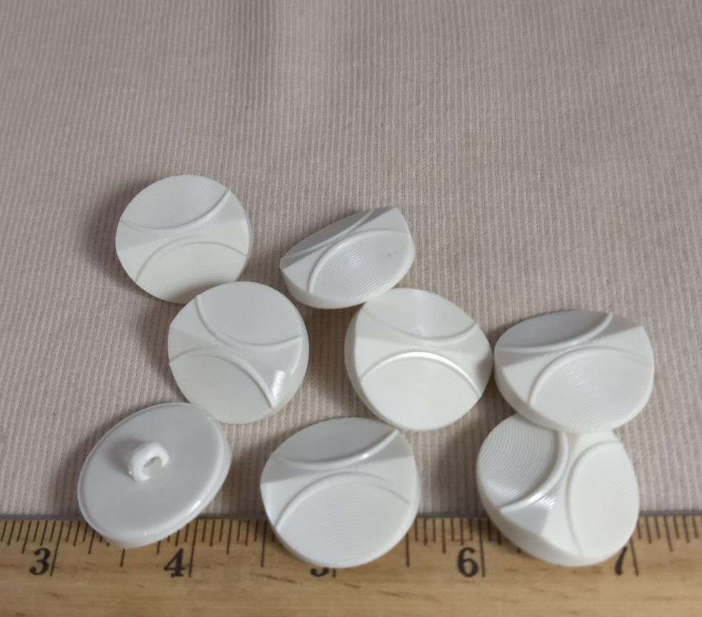 Button #1802 #Shank #White #Nylon #10Pc