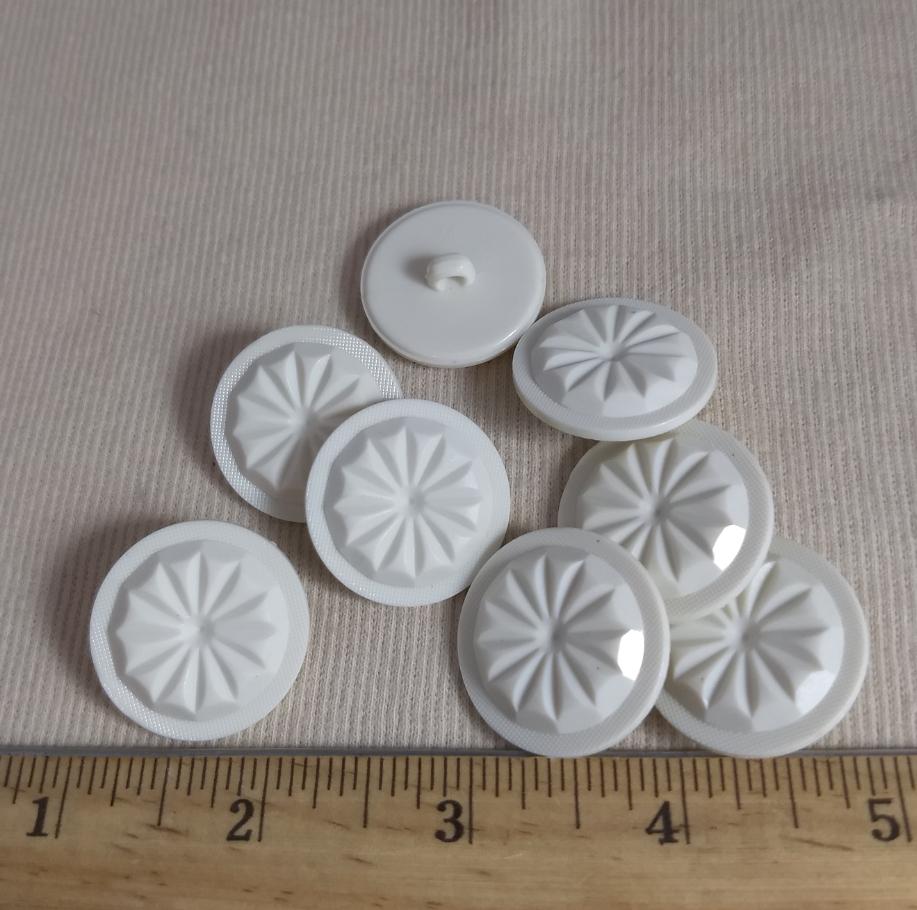 Button #1800 #Shank #White #Nylon #Rim #10pc