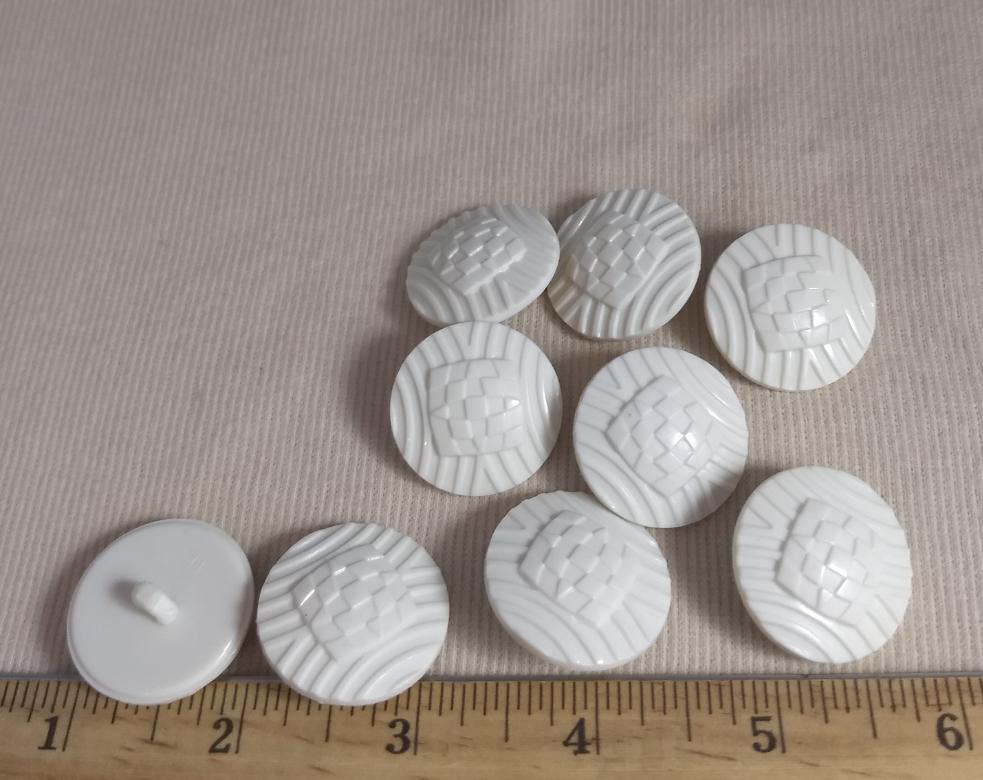 Button #1803 #Shank #White #Nylon #10pc