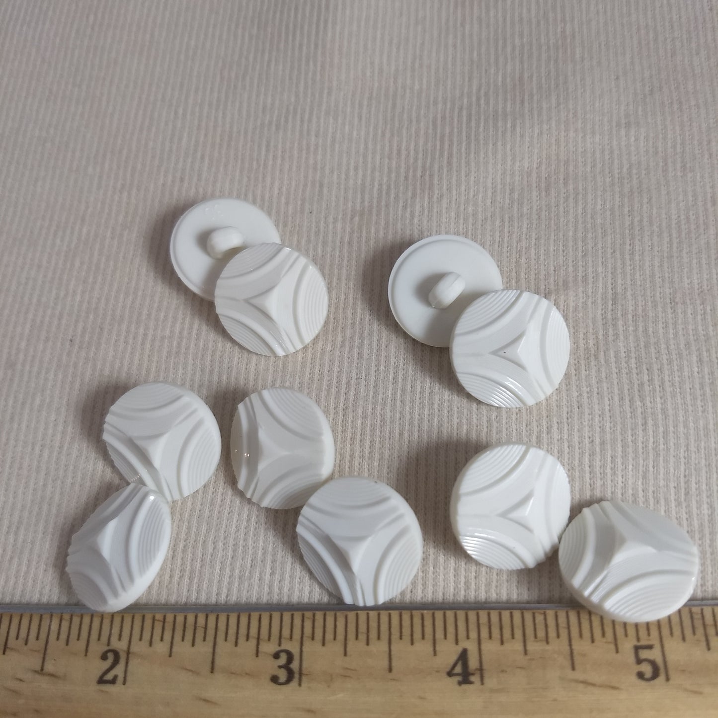 Button #1785 #Shank  #White #Rim #Nylon #10pc