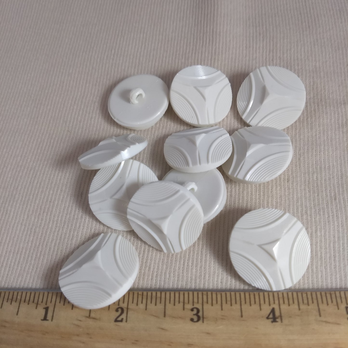 Button #1785 #Shank  #White #Rim #Nylon #10pc