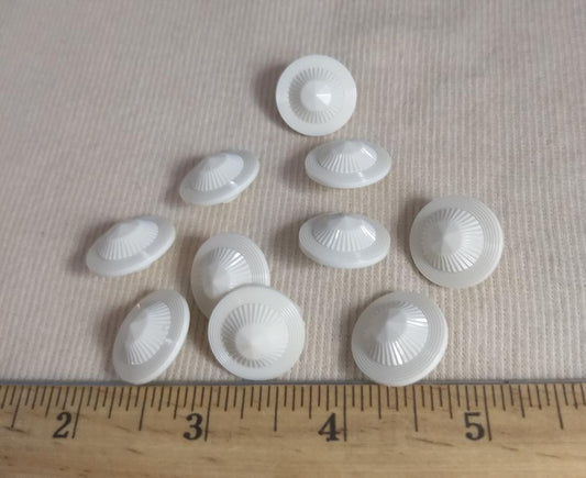 Button #1804 #Shank #White #Rim #Nylon #10pc