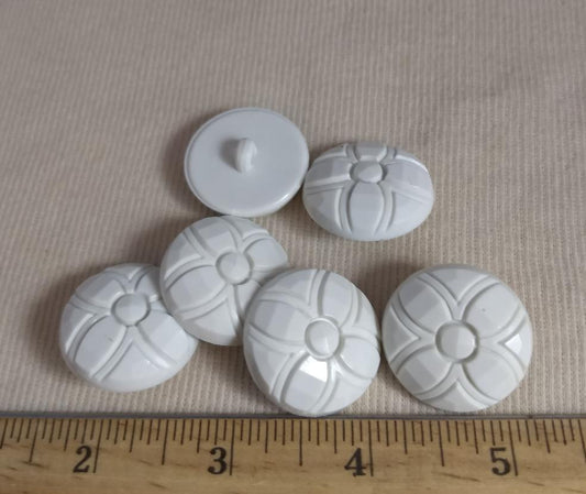 Button #1728 #Shank #White #Nylon #10pc