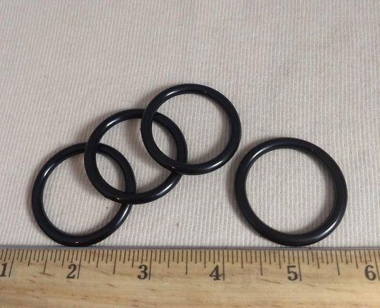 Ring #Y6166 #Black #Round #Plastic #10pc