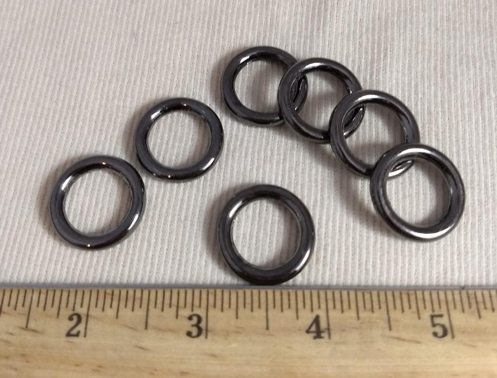 Ring #2711 #Gunmetal #Round #Metal #10pc