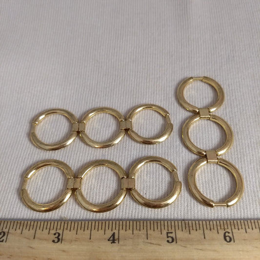 Ring #1453-1 #Gold #Round #Connector #Metal #10pc