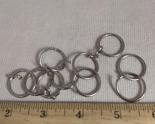 Ring #1458 #Silver #Round-Opening #Metal #10pc