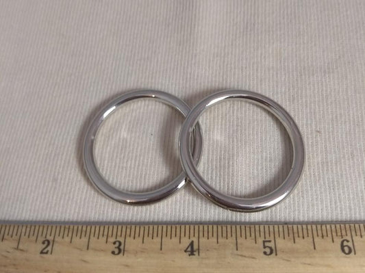 Ring #1460 #Silver#Round #ABS #10pc