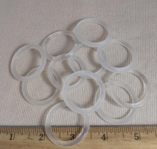 Ring #PSP034 #Frost #Outer #Round #Plastic #Buckle #10pcs