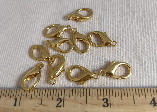 Lobster-Claw #Gold #Metal #Fashion #10pc