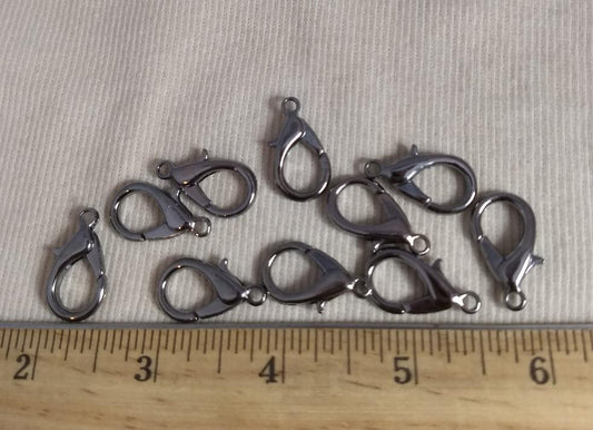 Hook #602  #Antique-Silver #Lobster-Claw #10pc