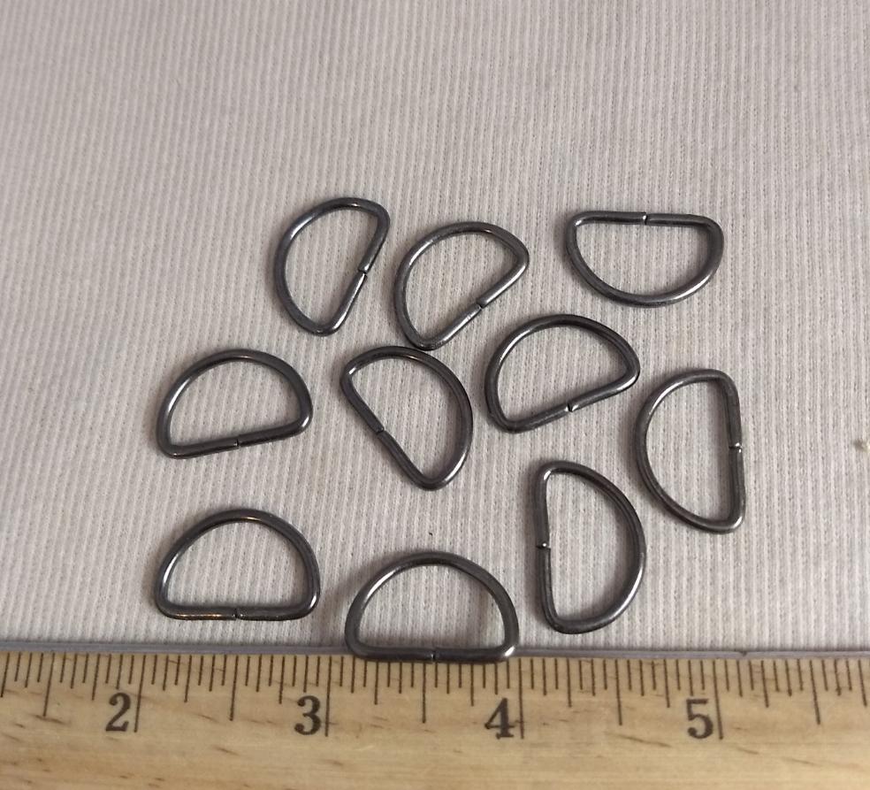 Ring #D-Ring #Antique-Silver #Metal #10pc