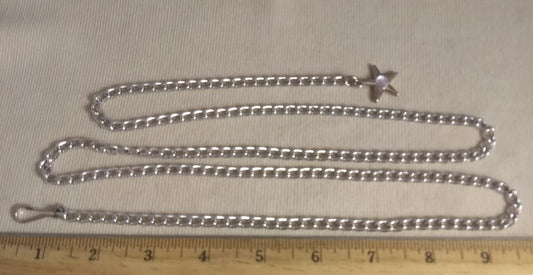 Belt #1464 #Silver #Chain #Star #Clasp #Metal #2pc