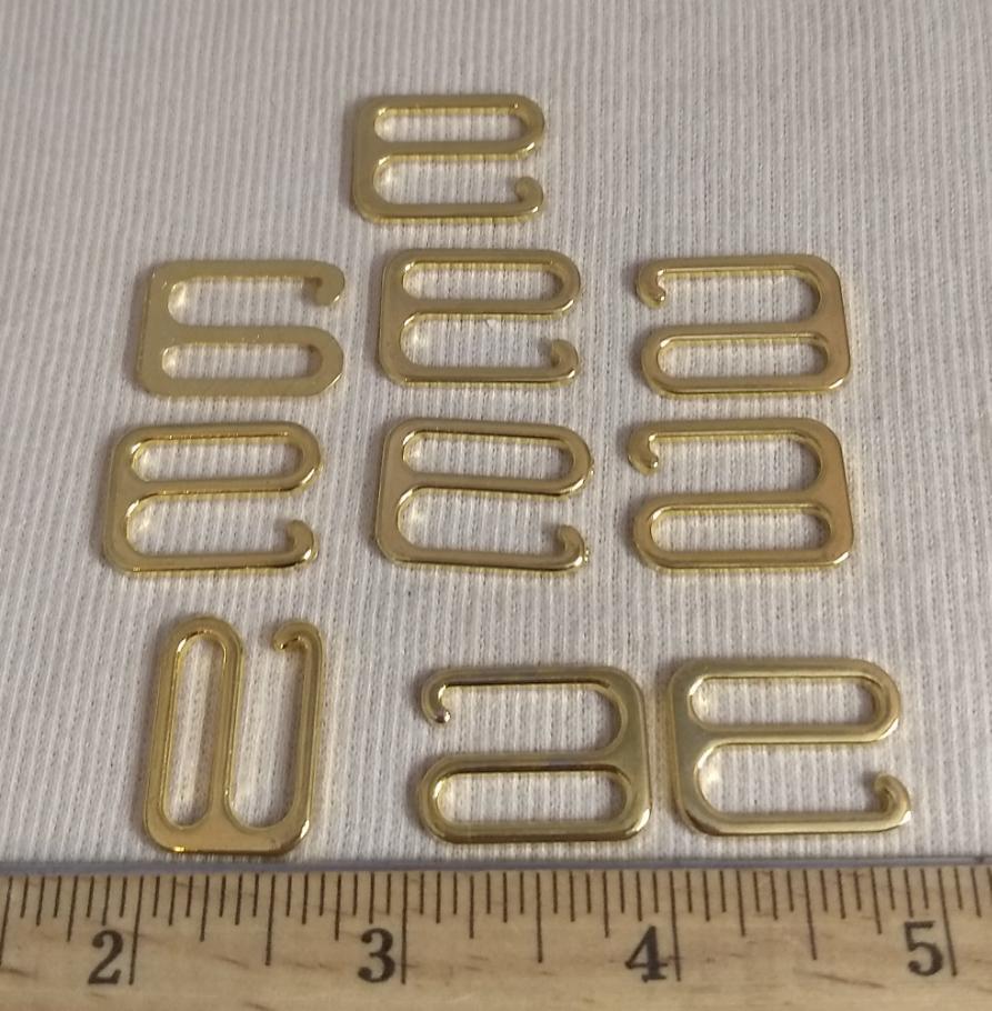 Hook #2594 #Gold #Bra #Swimwear #Slider #10pc