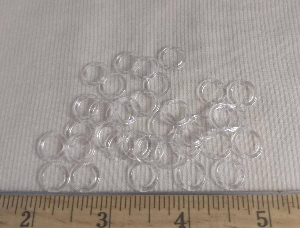 Ring #Clear #Slider #Plastic #Bra #Abs #10pc