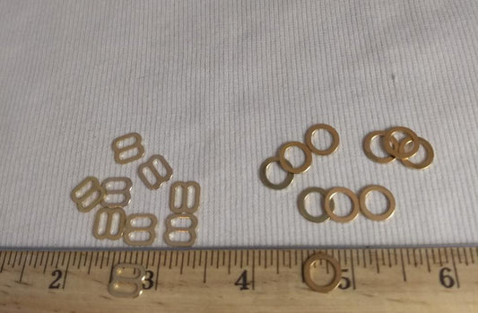 Ring #Slider #Gold #Adjustable #Strap #Metal #20pc