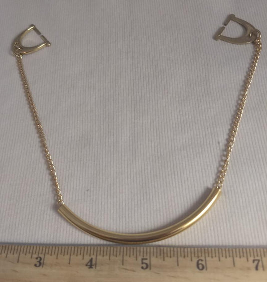 Tube #4531 #Gold #Pendant #Chain-link #Aluminum #1pc