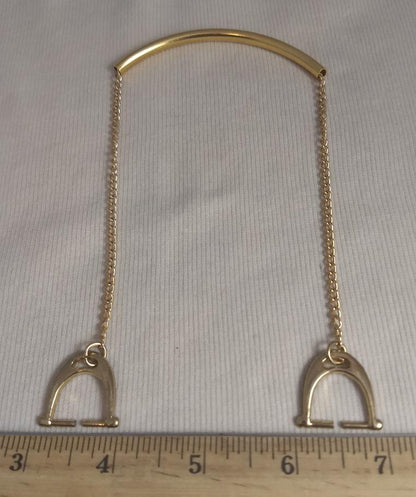 Tube #4531 #Gold #Pendant #Chain-link #Aluminum #1pc