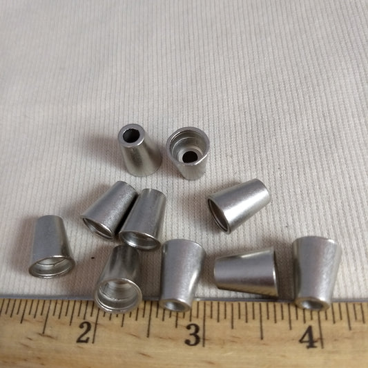 Cord End #P270 #Silver #Metal #Fashion #10pc