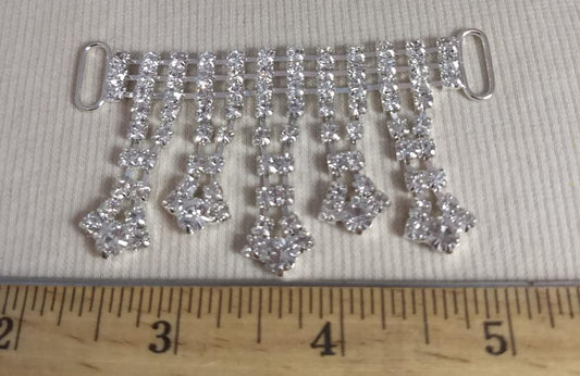 Connector #QLWZ110929 #Silver #Rhinestone#1pc