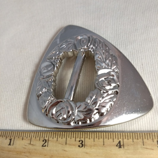 Buckle #1475 #Silver #Flower #Center-Bar #Abs #1pc