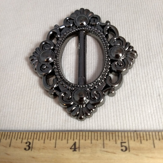 Buckle #1478 #Antique-Silver #Center-Bar #Abs #1pc