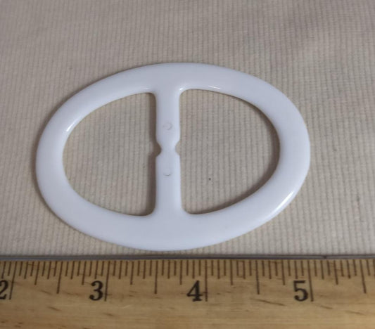 Buckle #1480 #White #Center-Bar #Polyester#1pc