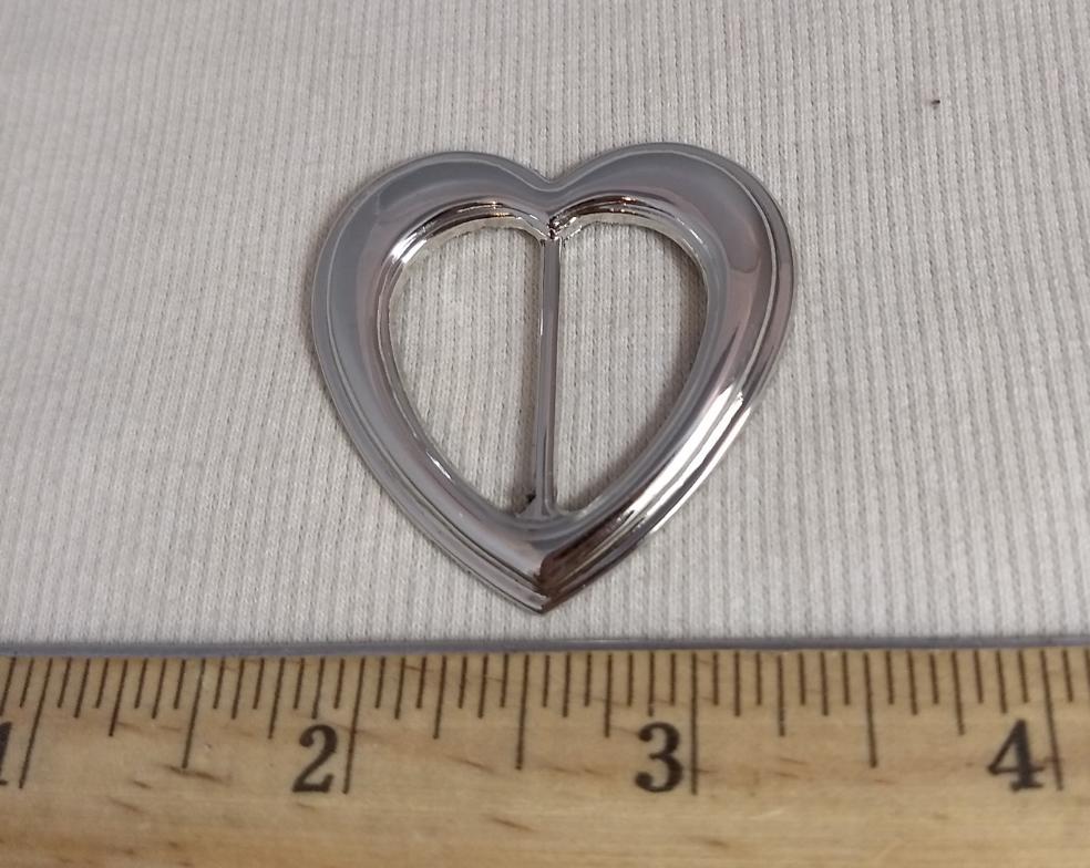 Buckle #SFZ6172 #Silver #Slider #Heart #Metal #3pc