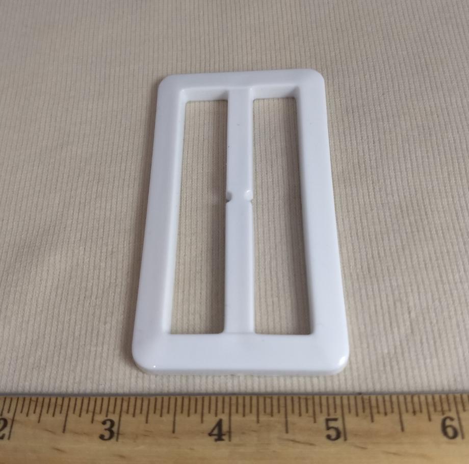 Buckle #5434 #W-White #Center-Bar #Slider #Nylon #1pc