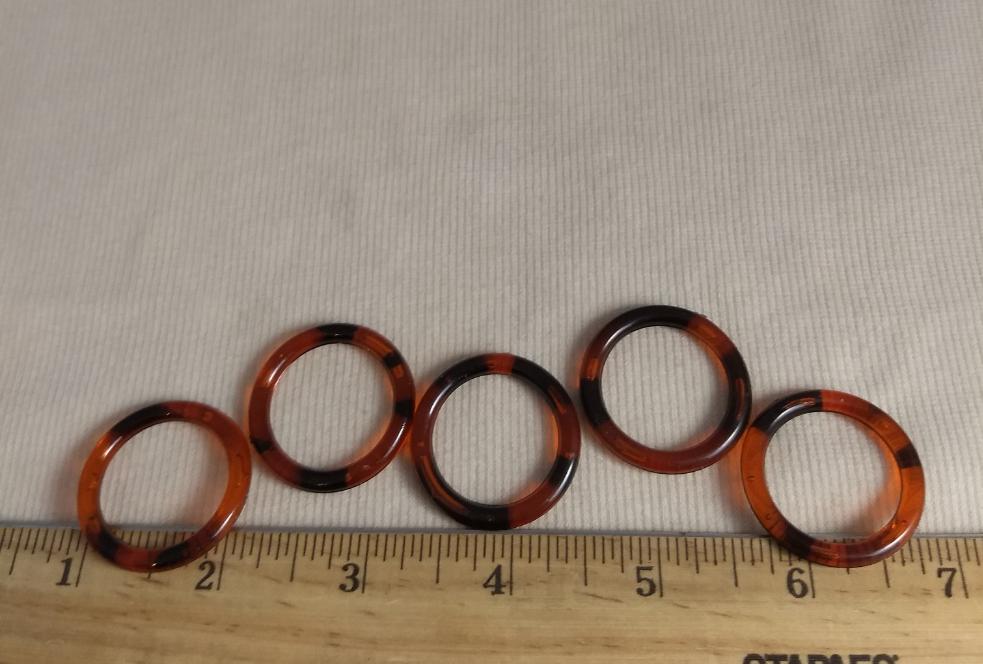 Ring #E015 #Brown #O-Ring #Buckle #10pc