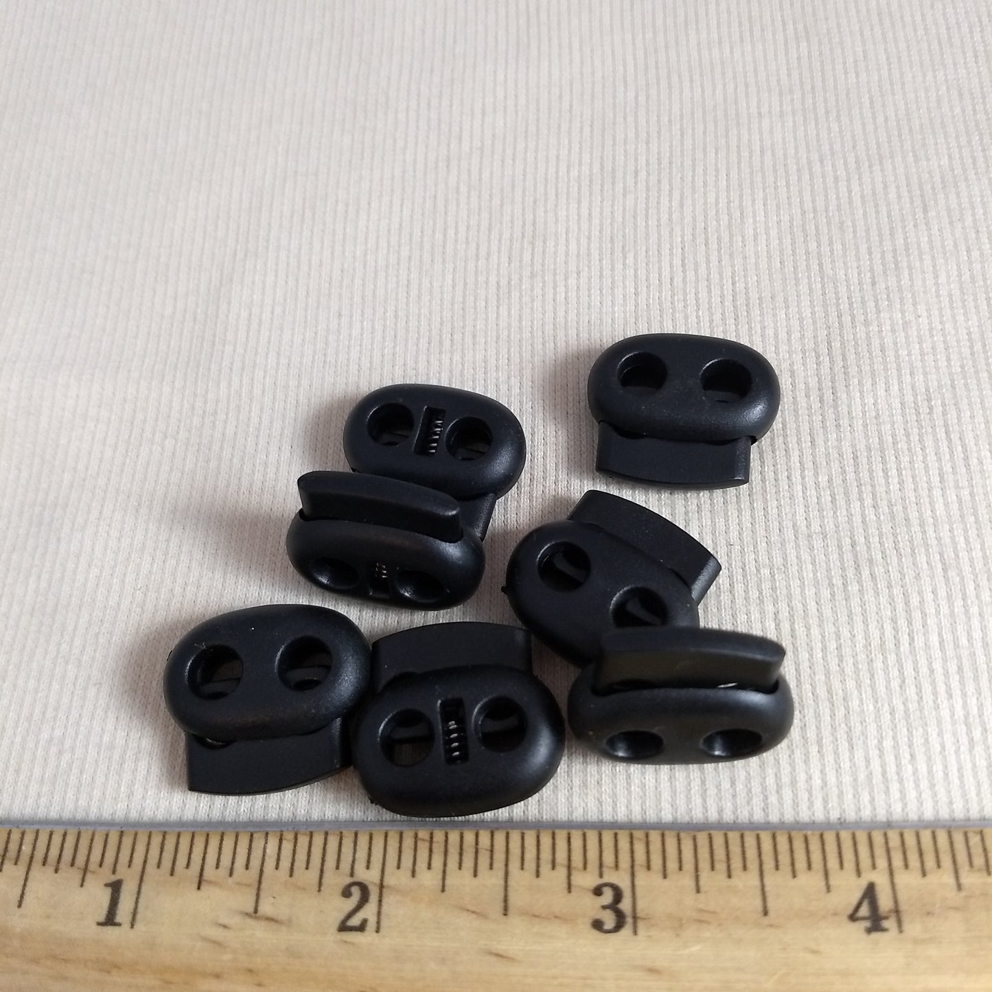 Toggle #Cord-Lock #SK338 #Black #2-Hole #Spring #Abs #10pc