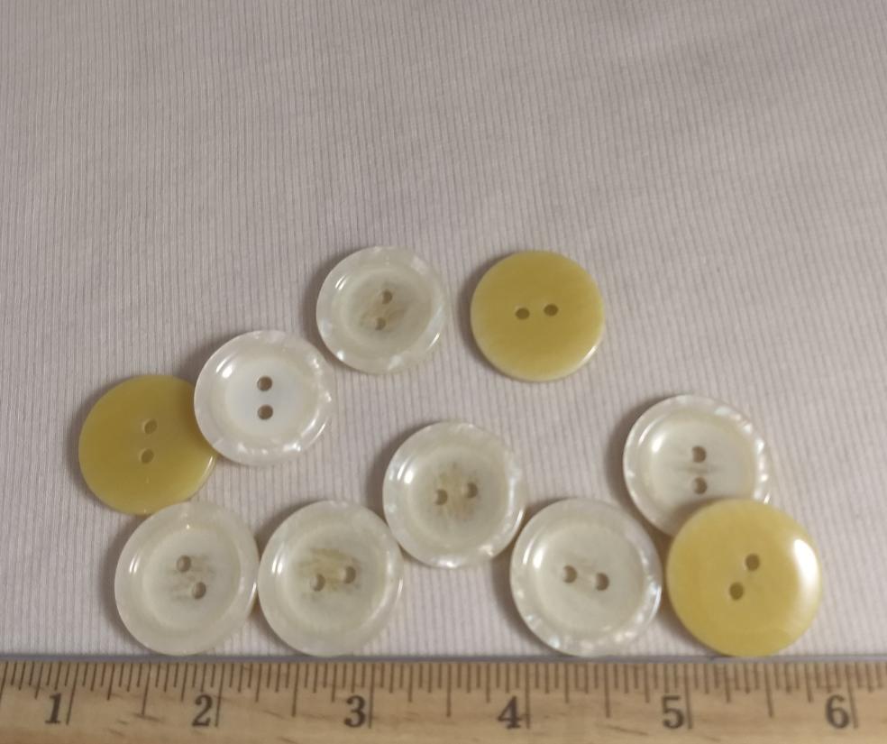 Button #21434 #2 Hole #Pearl #Polyester #10pc